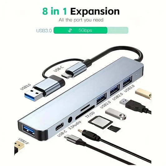 Adaptador USB C 8 en 1