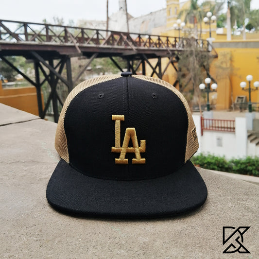 Gorra Los Angeles Dodgers Negra y Dorado